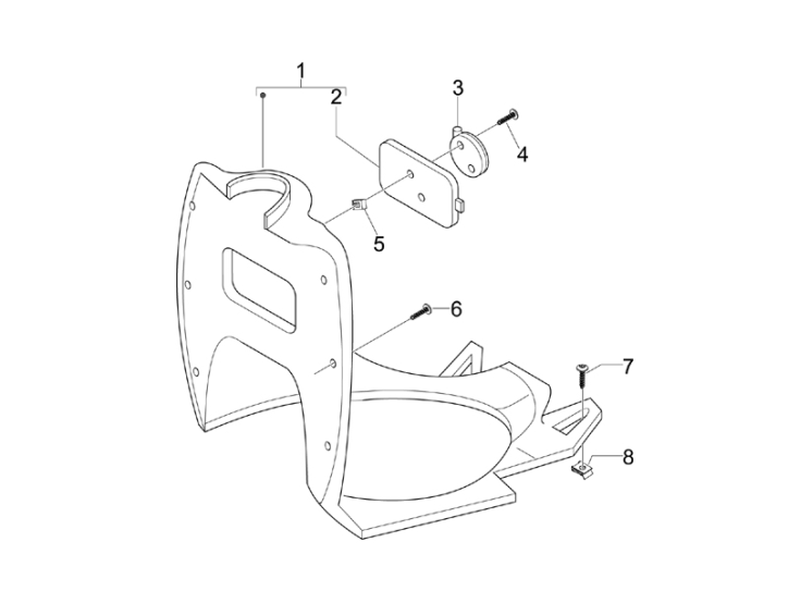 2.30 Předkolenní plast - Gilera Stalker 50 Naked 2008 (ZAPC40102)