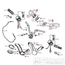 F03 Gripy / zrcátka / řidítka / přední kapotáž - Kymco Grand Dink 125