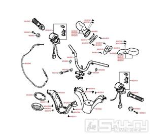 F03 Gripy / zrcátka / řidítka / přední kapotáž - Kymco Grand Dink 125
