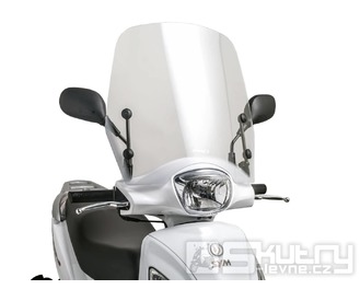 Plexi Puig T.S. v čirém provedení pro SYM Symphony S a SR 50 až 150ccm