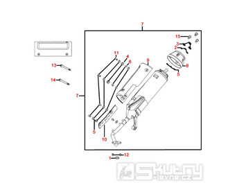 F14 Výfuk pro Kymco Super 8 125 [LC2U82000] (KL25CA) KC125T-B