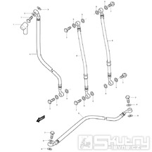 FIG42b Brzdové hadice 2-diskový brzdový systém - Hyosung - GT 125 R 09-11 KM4MF55C