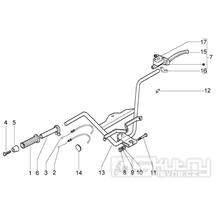 T34 Řidítka, brzdová páčka - Gilera Nexus 500ccm 4T LC do roku 2005 (ZAPM35200... , ZAPM3510...)