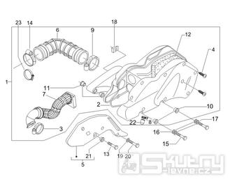 1.45 Vzduchový filtr - Gilera Runner 125 VX 4T 2006-2007 UK (ZAPM46300)