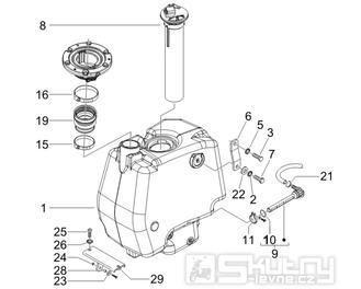 2.47 Palivová nádrž - Gilera Runner 125 "SC" VX 4T 2006-2007 (ZAPM46100)