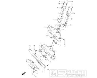 FIG36 Tyč řízení - Hyosung GV 125M C Aquila