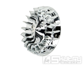 Ventilátor chlazení chromovaný pro Minarelli horizontal, Keeway, CPI, 1E40QMB