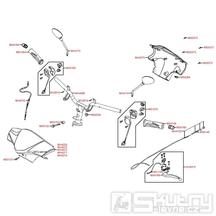 F03 Gripy / zrcátka / řídítka / kapotáž řídítek - Kymco Agility 50 4T KG10SA