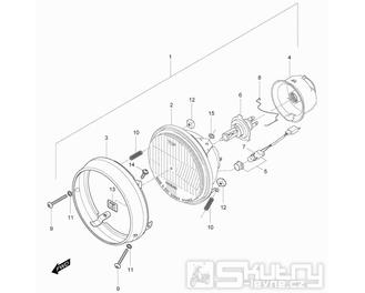 22 Přední světlo - Hyosung GV 125M Aquila E3