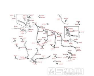 F04 Hlavní brzdový válec a brzdové hadice - Kymco Maxxer 300 Wide MMC
