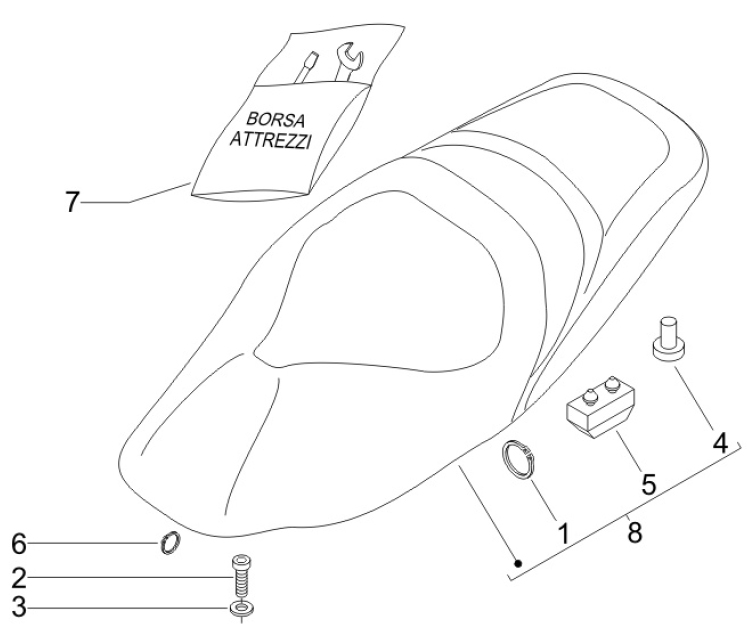 2.39 Sedadlo - Gilera Nexus 500 4T LC 2006-2008 (ZAPM35200)