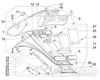 2.37 Zadní kryt, blatník - Gilera Stalker 50 Naked 2008 (ZAPC40102)