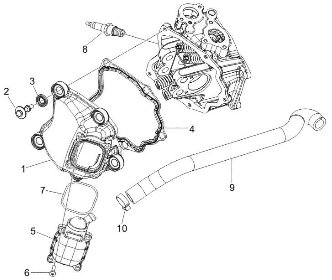 1.12 Kryt hlavy válce, zapalovací svíčka - Gilera Runner 125 "SC" VX 4T UK (ZAPM46100)