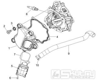 1.12 Kryt hlavy válce, zapalovací svíčka - Gilera Runner 125 "SC" VX 4T 2006-2007 (ZAPM46100)