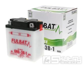 Baterie Fulbat 6V 6N6-3B-1 olověná vč. kyselinového balení