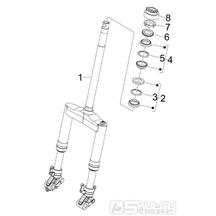 4.02 Přední kyvná vidlice, ložiska řízení - Gilera Runner 50 SP 2005-2006 (ZAPC46100)