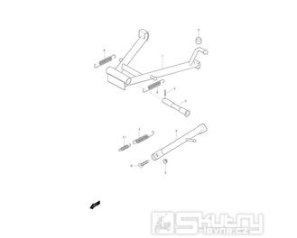 27 Boční stojan / Hlavní stojan - Hyosung GF 125 Speed
