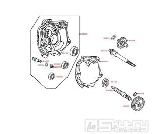 E08 Převodovka - Kymco Yager 50 (Spacer 50)