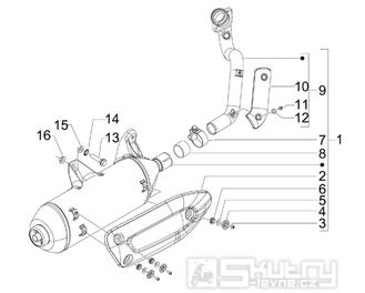 1.42 Výfuk - Gilera Runner 125 ST 4T LC 2008-2012 (ZAPM46301)