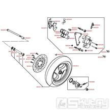 F07 Přední kolo / brzdový třmen - Kymco Grand Dink 50