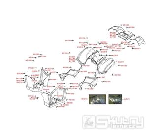 F12 Kapotáž zadní - Kymco MXU 300 Wide