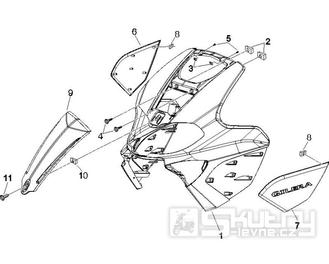 2.26 Přední plast, kapotáž - Gilera Runner 125 VX 4T 2005-2006 (ZAPM46100)
