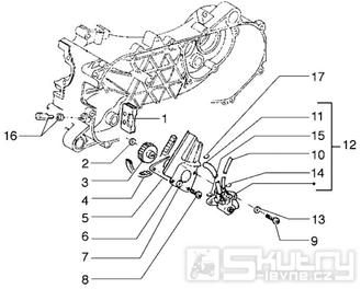 T12 Olejové čerpadlo - Gilera Stalker 50 do roku 2005 (ZAPC13000...)