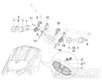 6.03 Přední světlo a blinkry - Gilera Stalker 50 Naked 2008 (UK - ZAPC40102)