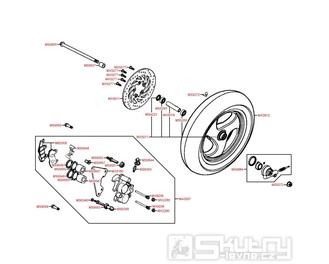 F07 Přední kolo a přední brzda - Kymco Grand Dink 125 SH25DA