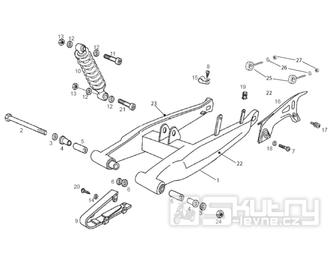 66.03 Zadní kyvná vidlice - Gilera RCR 50 od roku 2013, D50B0