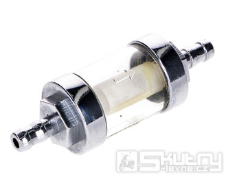 Benzínový filtr chromovaný demontovatelný 6mm