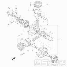 06 Kliková hřídel / Píst - Hyosung GT 125 R E3