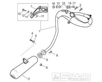 66.12 Výfuk  - Gilera RCR 50 od roku 2013, D50B0