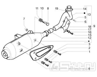 T21 Tlumič výfuku - Gilera Runner VX 125 4T (ZAPM24100, ZAPM24000)