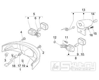 6.04 Zadní světlo a blinkry - Gilera Nexus 125ie 4T LC 2008 (ZAPM35700)