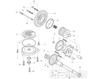 FIG13 Olejové čepadlo / Filtr - Hyosung GT 250i NE (Naked)