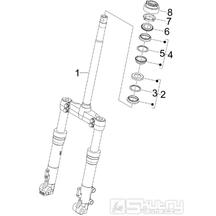4.02 Přední kyvná vidlice, ložiska řízení - Gilera Runner 125 VX 4T Race 2005 (ZAPM46100)