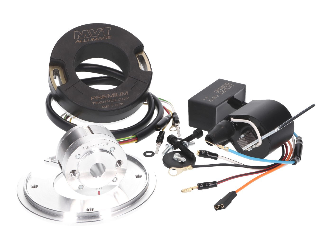 Zapalování s vnitřním rotorem MVT Premium se světlem pro Simson S51, S53, S70, S83, SR50, SR80, KR51 / 2