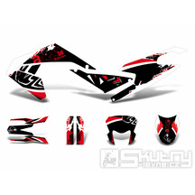 Celopolep v černo-červeno-bílém matném provedení pro Aprilia RX 50 od r.v. 2018-