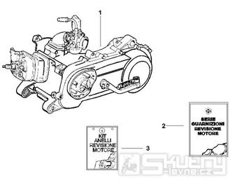 1.02 Motor, těsnění motoru - Gilera Runner 50 SP 2010-2012 (ZAPC46100, ZAPC46300, ZAPC4610001)