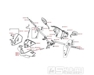 F03 Gripy / zrcátka / řídítka / kapotáž řídítek - Kymco Agility 125 City