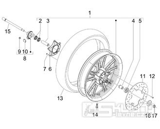 4.11 Přední kolo - Gilera Nexus 125ie 4T LC 2009 (ZAPM35700)