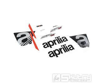 Sada samolepek přední kapotáže pro APRILIA SR GT 125 Sport stříbrná