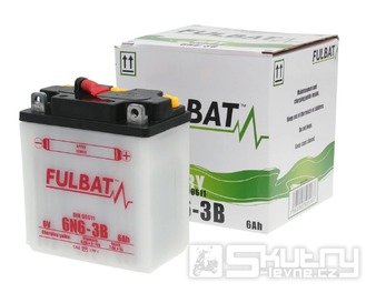 Baterie Fulbat 6V 6N6-3B olověná vč. kyselinového balení