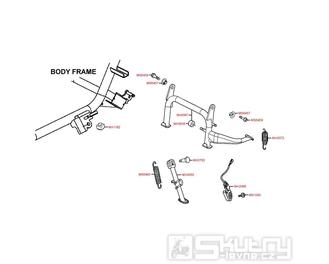 F15 Hlavní stojan / boční stojan - Kymco People S 250i