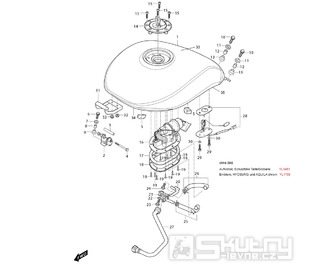 34 Palivová nádrž - Hyosung GV 650i E