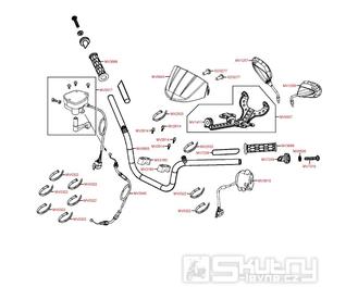 F03 Řidítka, zrcátka, lanka - Kymco MXU 500 IRS DX LAA0DD