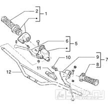 T27 Řidítka, gripy, brzdová a spojková páčka - Gilera Surfer (VTBC 08000 ...)