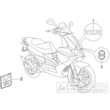 2.38 Samolepky, loga - Gilera Runner 200 VXR Race 2006 UK (ZAPM46300)