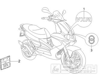 2.38 Samolepky, loga - Gilera Runner 200 VXR Race 2006 UK (ZAPM46300)